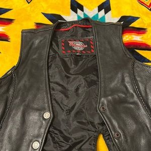 women’s leather motorcycle vest